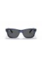 Ray-Ban RB2283 Burbank XL (55 - 20) mit Grauen Gläsern und Blau-Rahmen und Sonnenbrillen