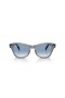 Ray-Ban RB0707SF XL (53 - 21) mit Blauen Gläsern und Grauen Rahmen Sonnenbrille