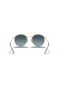 Ray-Ban RB3647N Round Double Bridge M (51 - 22) mit Blauen Gläsern und Gold Rahmen Sonnenbrille