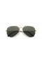 Ray-Ban RB8125M Aviator Titanium XL (58 - 14) mit Grünen Gläsern und Gold Rahmen Sonnenbrille