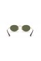Ray-Ban RB3547N Oval Flat Gläser M (51 - 21) mit Grünen Gläsern und Gold Rahmen Sonnenbrille