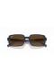 Ray-Ban RB2189 Benji M (52 - 20) mit Braunen Linsen und Blau Rahmen Sonnenbrille