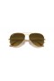 Ray-Ban RB3025 Aviator Gradient-XL (58 - 14) mit Braunen Linsen und Gold Rahmen Sonnenbrille