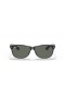Ray-Ban RB2132 New Wayfarer Classic M (55 - 18) mit Grünen Gläsern und Schwarzem Rahmen, Sonnenbrillen