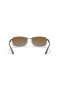 Ray-Ban RB3498 XXL (61 - 17) mit Braunen Linsen und Silber-Rahmen-Sonnenbrille