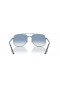 Ray-Ban RB3699 L (59 - 18) mit Blauen Gläsern und Silber-Rahmen-Sonnenbrille