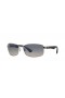 Ray-Ban RB3478 M (60 - 17) mit Blauen Gläsern und Silber-Rahmen-Sonnenbrille