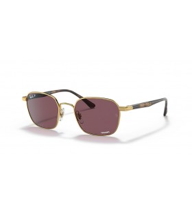 Ray-Ban RB3664CH Chromance S (50 - 19) mit Violet Linsen und Gold Rahmen Sonnenbrille