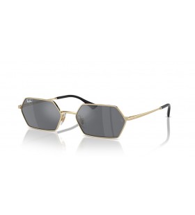 Ray-Ban RB3728 Yevi Bio-Basierte XL (58 - 18) mit Grauen Linsen und Gold Rahmen Sonnenbrille
