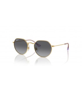 Ray-Ban RB9565S Jack Kinder M (47 - 19) mit Grauen Linsen und Gold Rahmen Sonnenbrille