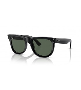 Ray-Ban RBR0502SF Wayfarer Reverse M (53 - 20) mit Grünen Gläsern und Schwarzem Rahmen, Sonnenbrillen