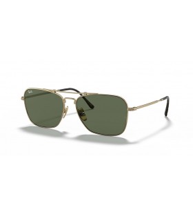 Ray-Ban RB8136 Caravan Titan-XL (58 - 15) mit Grünen Gläsern und Gold Rahmen Sonnenbrille