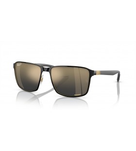 Ray-Ban RB3721CH Chromance XXL (59 - 17) mit Blauen Gläsern und Schwarzem Rahmen, Sonnenbrillen