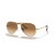 Ray-Ban RB3689 Aviator Metal II L (58 - 14) mit Braunen Linsen und Gold Rahmen Sonnenbrille