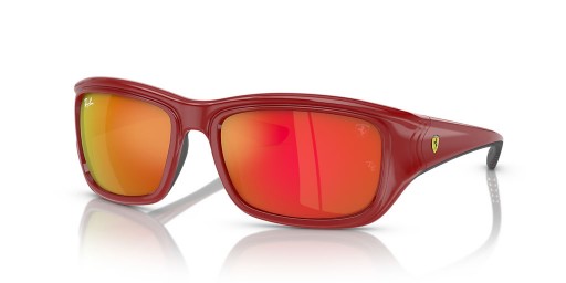 Ray-Ban RB4405M Scuderia Ferrari Collection XL (59 - 19) με Πορτοκαλί φακούς και Μαύρα γυαλιά Ηλίου πλαισίων