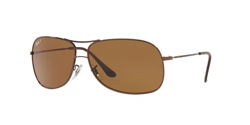 Ray-Ban RB3267 L (64 - 13) με Καφέ φακούς και Καφετιά γυαλιά Ηλίου πλαισίων