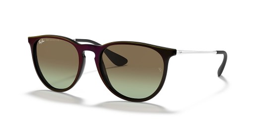 Ray-Ban RB4171 Erika Κλασικό M (54 - 18) με Πράσινο φακούς και Μαύρα γυαλιά Ηλίου πλαισίων