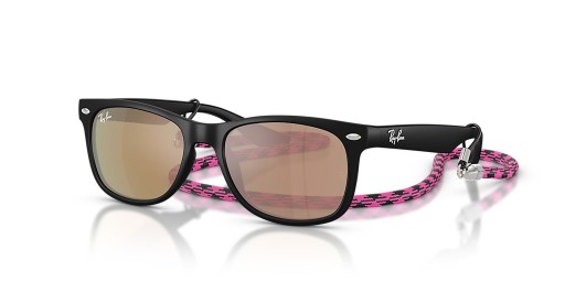 Ray-Ban RB9052S New Wayfarer τα Παιδιά του Καλοκαιριού την Κάψα S (47 - 15) με Πορτοκαλί φακούς και Μαύρα γυαλιά Ηλίου πλαισίων