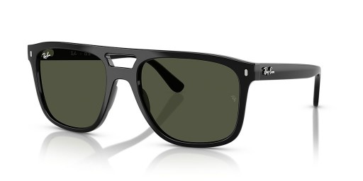 Ray-Ban RB2213 L (55 - 20) με Πράσινο φακούς και Μαύρα γυαλιά Ηλίου πλαισίων