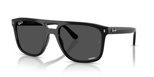 Ray-Ban RB2213CH Chromance XL (58 - 20) με Γκρι φακούς και Μαύρα γυαλιά Ηλίου πλαισίων