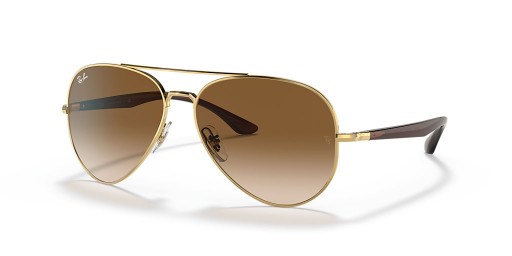 Ray-Ban RB3675 XL (58 - 14) με Καφέ φακούς και γυαλιά Ηλίου πλαισίων Χρυσή