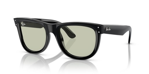 Ray-Ban RBR0502S Οδοιπόρων Αντίστροφη S (50 - 22) με το Πράσινο φακούς και Μαύρα γυαλιά Ηλίου πλαισίων
