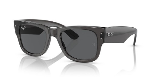 Ray-Ban RB0840S Mega Οδοιπόρων M (51 - 21) με Γκρι φακούς και Μαύρα γυαλιά Ηλίου πλαισίων