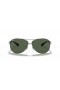 Ray-Ban RB3386 L (63 - 13) με Πράσινο φακούς και Ασημένια γυαλιά Ηλίου πλαισίων