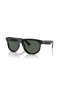 Ray-Ban RBR0501S Αγόρι Αντίστροφη L (56 - 18) με Πράσινο φακούς και Μαύρα γυαλιά Ηλίου πλαισίων