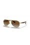 Ray-Ban RB3549 XL (61 - 16), με Καφέ φακούς και γυαλιά Ηλίου πλαισίων Χρυσή