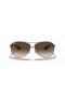 Ray-Ban RB3386 XXL (67 - 13) με Καφέ φακούς και Ασημένια γυαλιά Ηλίου πλαισίων