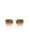 Ray-Ban RB3694 Τζιμ XL (55 - 20) με Καφέ φακούς και γυαλιά Ηλίου πλαισίων Χρυσή