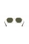 Ray-Ban RB3556N Οκταγωνικό Κλασικό L (53 - 21) με πράσινους φακούς και γυαλιά Ηλίου πλαισίων Χρυσή
