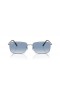 Ray-Ban RB3717 XL (57 - 18) με Μπλε φακούς και Ασημένια γυαλιά Ηλίου πλαισίων