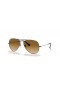 Ray-Ban Aviator RB3025 Κλίση XXL (62 - 14) με Καφέ φακούς και Ασημένια γυαλιά Ηλίου πλαισίων
