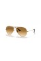 Ray-Ban Aviator RB3025 Κλίση XXL (62 - 14) με Καφέ φακούς και γυαλιά Ηλίου πλαισίων Χρυσή