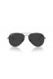 Ray-Ban RB8089 Aviator Τιτανίου XXL (62 - 14) με το Μαύρο φακοί και Ασημένια γυαλιά Ηλίου πλαισίων