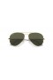 Ray-Ban Aviator RB3025 Κλασικό M (55 - 14) με το Πράσινο φακούς και γυαλιά Ηλίου πλαισίων Χρυσή
