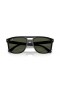 Ray-Ban RB2213 L (55 - 20) με Πράσινο φακούς και Μαύρα γυαλιά Ηλίου πλαισίων