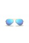 Ray-Ban Aviator RB3025 Flash Φακών XL (58 - 14) με Μπλε φακούς και γυαλιά Ηλίου πλαισίων Χρυσή