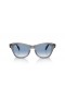 Ray-Ban RB0707S XL (53 - 21) με Μπλε φακούς και γυαλιά Ηλίου πλαισίων Γκρίζο