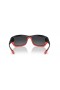 Ray-Ban RB4405M Scuderia Ferrari Collection XL (59 - 19) με Ασημί φακούς και Μαύρα γυαλιά Ηλίου πλαισίων