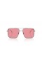 Ray-Ban RB3758 Ρι Βιο-L (56 - 16) με Ροζ φακούς και Ασημένια γυαλιά Ηλίου πλαισίων