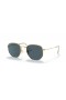 Ray-Ban RB3548N Εξαγωνική Επίπεδη Φακούς M (51 - 21) με Μπλε φακούς και γυαλιά Ηλίου πλαισίων Χρυσή