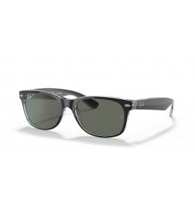 Ray-Ban RB2132 New Wayfarer ÎšÎ»Î±ÏƒÎ¹ÎºÏŒ M (55 - 18) Î¼Îµ Î ÏÎ¬ÏƒÎ¹Î½Î¿ Ï†Î±ÎºÎ¿ÏÏ‚ ÎºÎ±Î¹ ÎœÎ±ÏÏÎ± Î³Ï…Î±Î»Î¹Î¬ Î—Î»Î¯Î¿Ï… Ï€Î»Î±Î¹ÏƒÎ¯Ï‰Î½