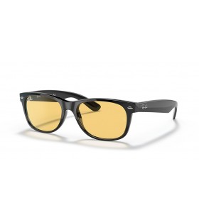 Ray-Ban RB2132F New Wayfarer ÎšÎ»Î±ÏƒÎ¹ÎºÏŒ M (55 - 18) Î¼Îµ ÎšÎ¯Ï„ÏÎ¹Î½Î¿ Ï†Î±ÎºÎ¿ÏÏ‚ ÎºÎ±Î¹ ÎœÎ±ÏÏÎ± Î³Ï…Î±Î»Î¹Î¬ Î—Î»Î¯Î¿Ï… Ï€Î»Î±Î¹ÏƒÎ¯Ï‰Î½