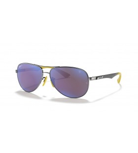 Ray-Ban RB8313M Scuderia Ferrari Collection XL (61 - 13) Î¼Îµ ÎœÏ€Î»Îµ Ï†Î±ÎºÎ¿ÏÏ‚ ÎºÎ±Î¹ Î‘ÏƒÎ·Î¼Î­Î½Î¹Î± Î³Ï…Î±Î»Î¹Î¬ Î—Î»Î¯Î¿Ï… Ï€Î»Î±Î¹ÏƒÎ¯Ï‰Î½